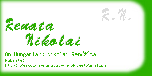 renata nikolai business card